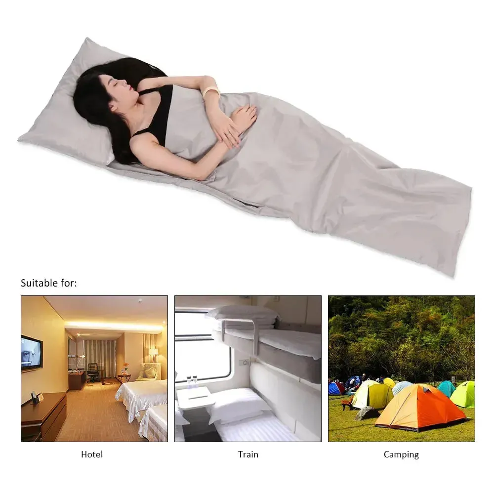 Sleeping Bag Liner 70*210cm Lightweight Polyester Pongee Pillowcase