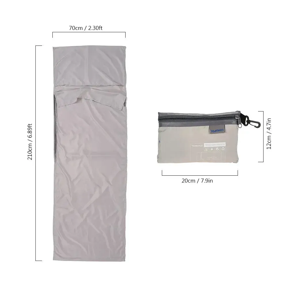 Sleeping Bag Liner 70*210cm Lightweight Polyester Pongee Pillowcase