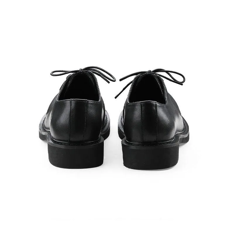 Stitching Design Black Dress Shoes