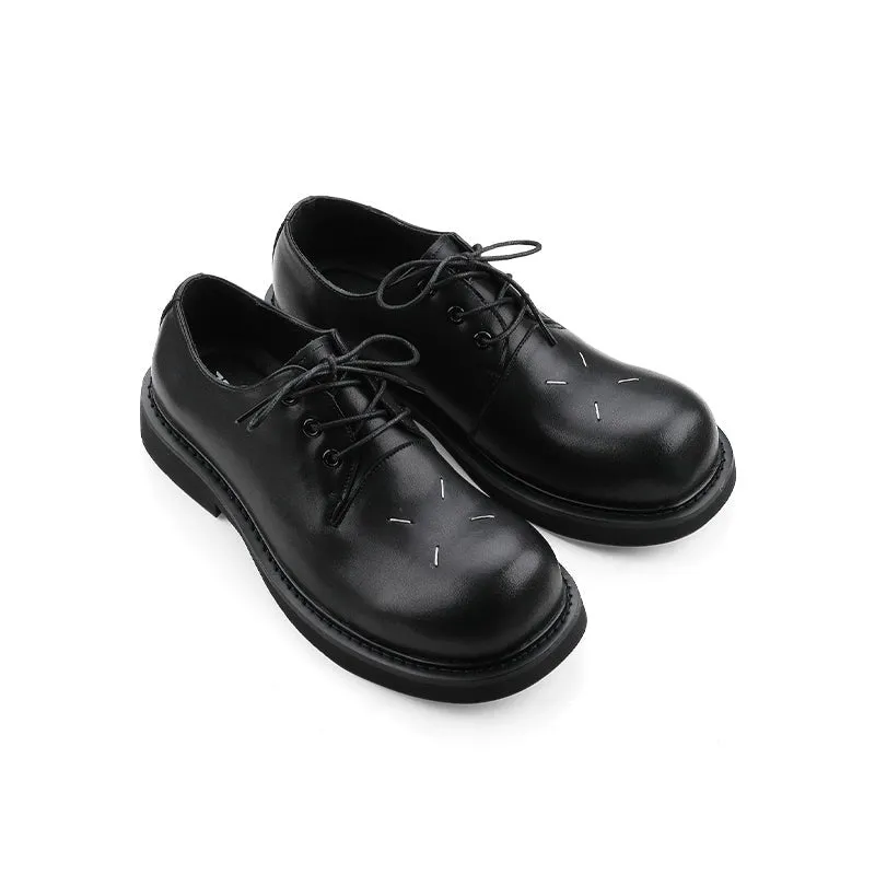 Stitching Design Black Dress Shoes