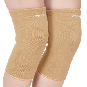 STRAUSS Elastic Knee Cap Support | Support for Ankle, Knee, Elbow Pain Relief, Sports & Workout | Can Be Used For Squats and Powerlifting | Medium,1Pair,(Beige)