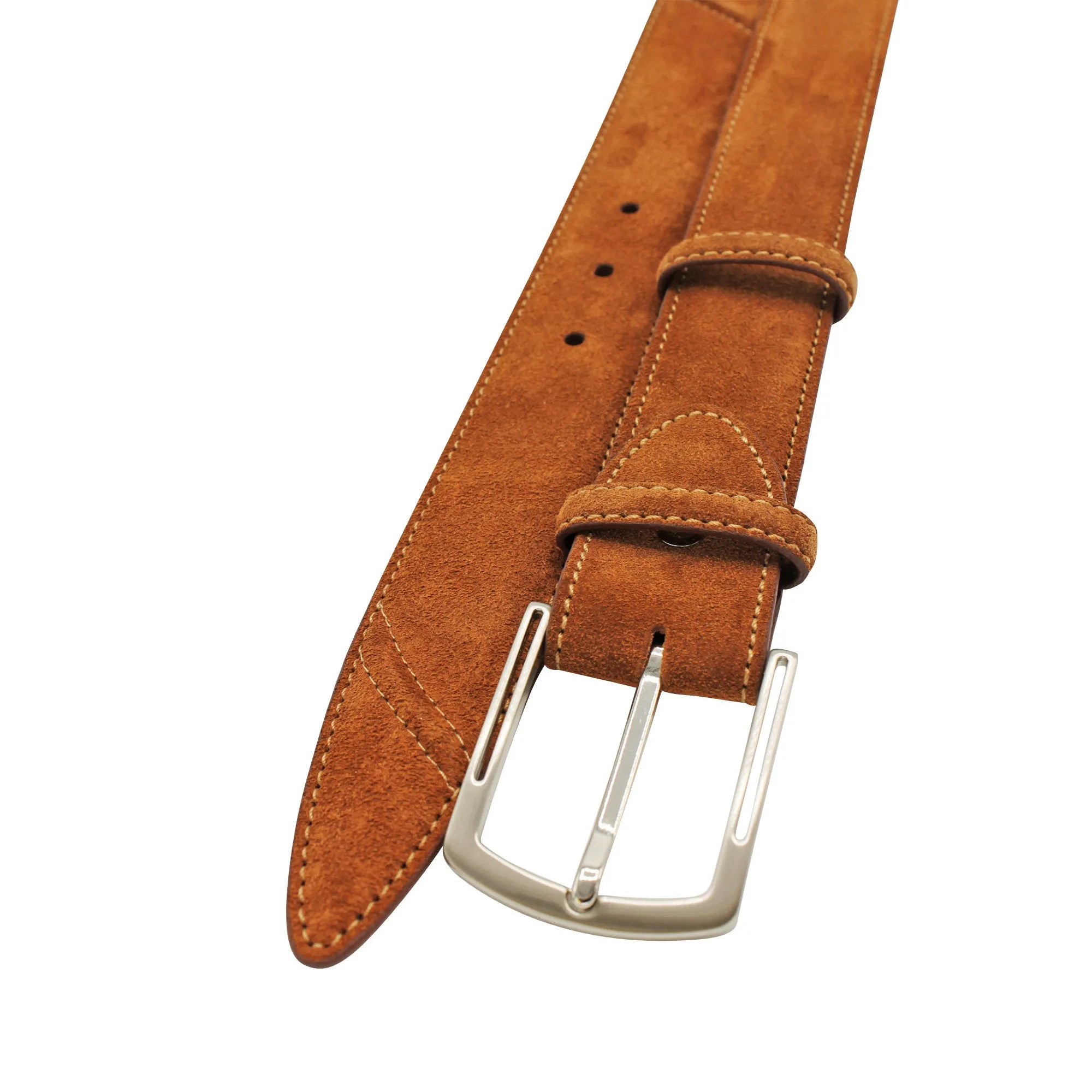 Tan Suede 'Hancock' Prong Belt