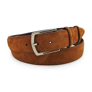 Tan Suede 'Hancock' Prong Belt