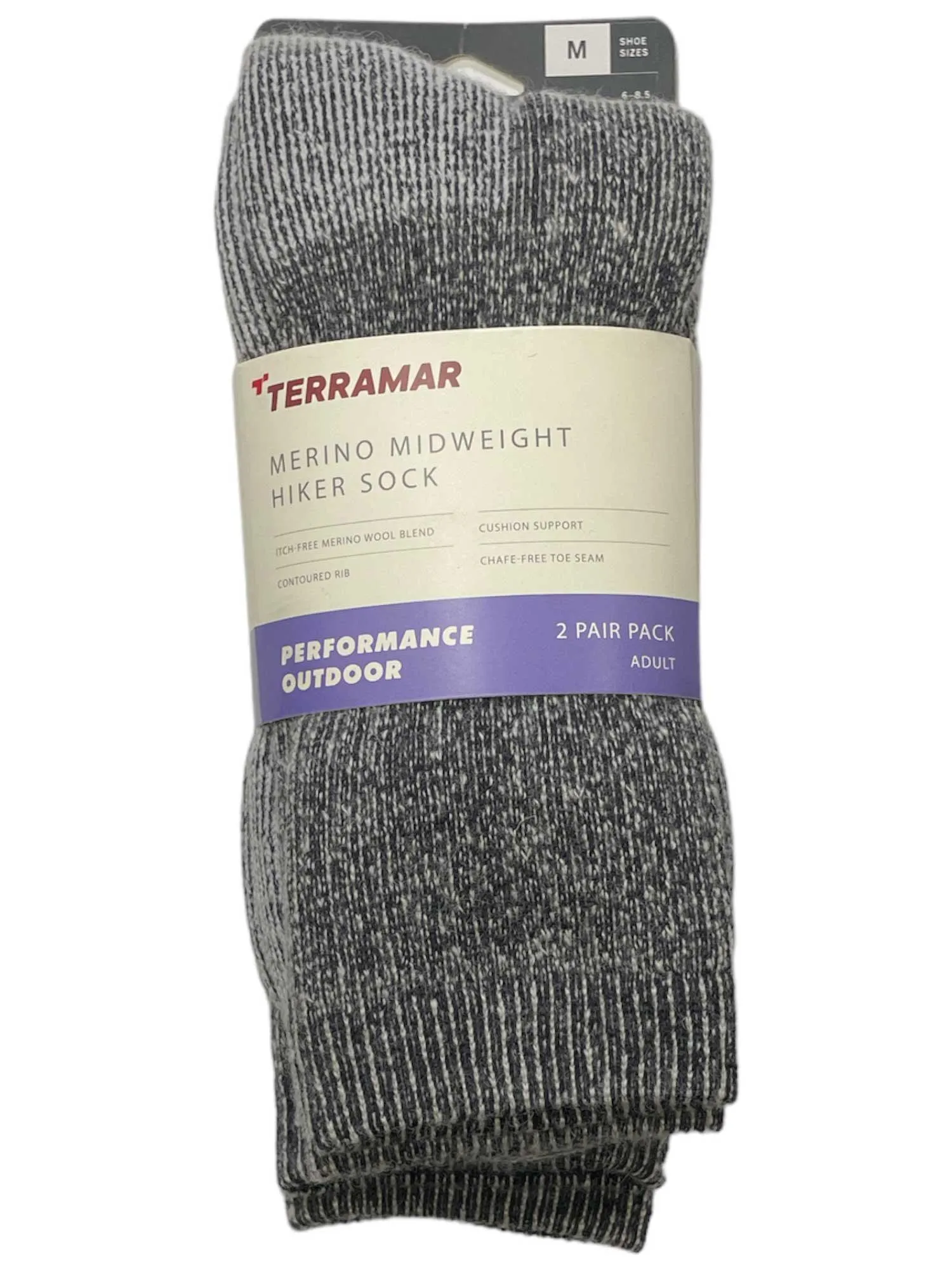 Terramar Merino Mid Weight Hiker Sock 2 Pack