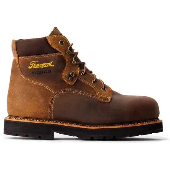 Thorogood Men's Iron River Series 6" Comp Toe Waterproof Work Boot -Brown- 804-4144