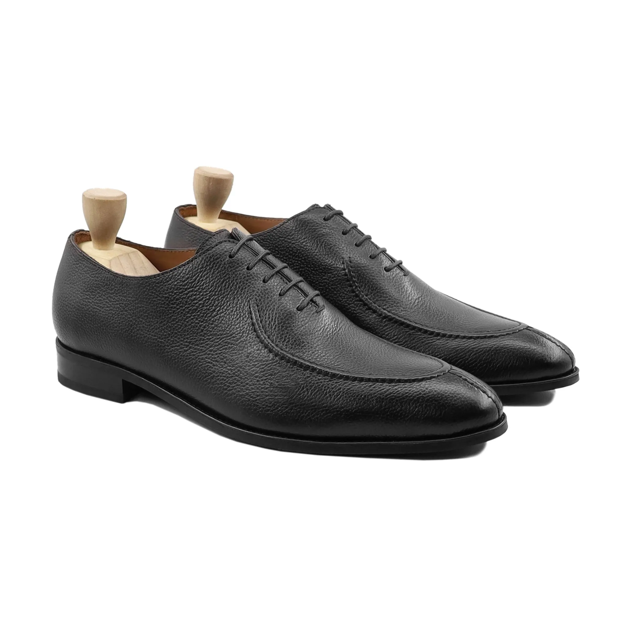 Torun - Men's Black Pebble Grain Leather Wholecut