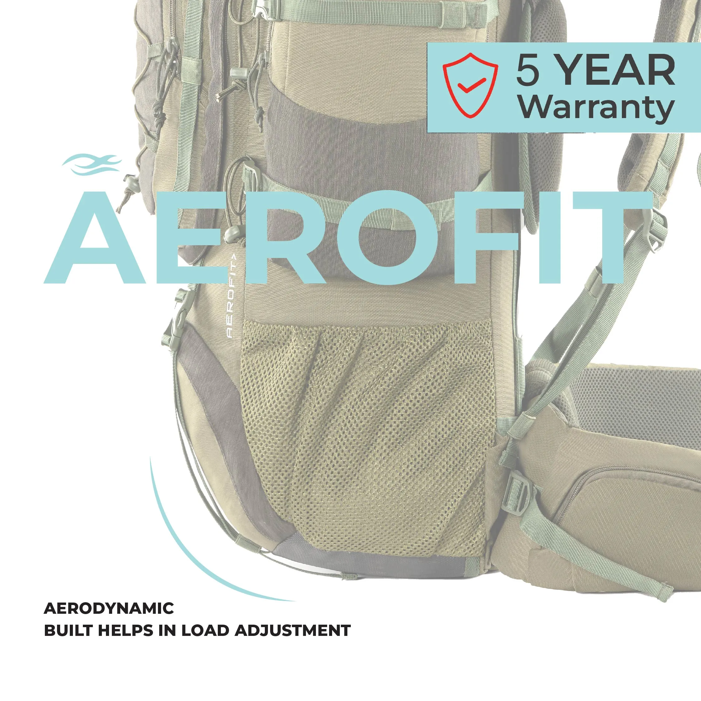 Tripole Walker Pro Internal Frame Rucksack for Travel and Trekking | Front Opening | Laptop Sleeve | Water Repellent | Rain Cover | 5 Year Warranty | 60 Litre Olive Green