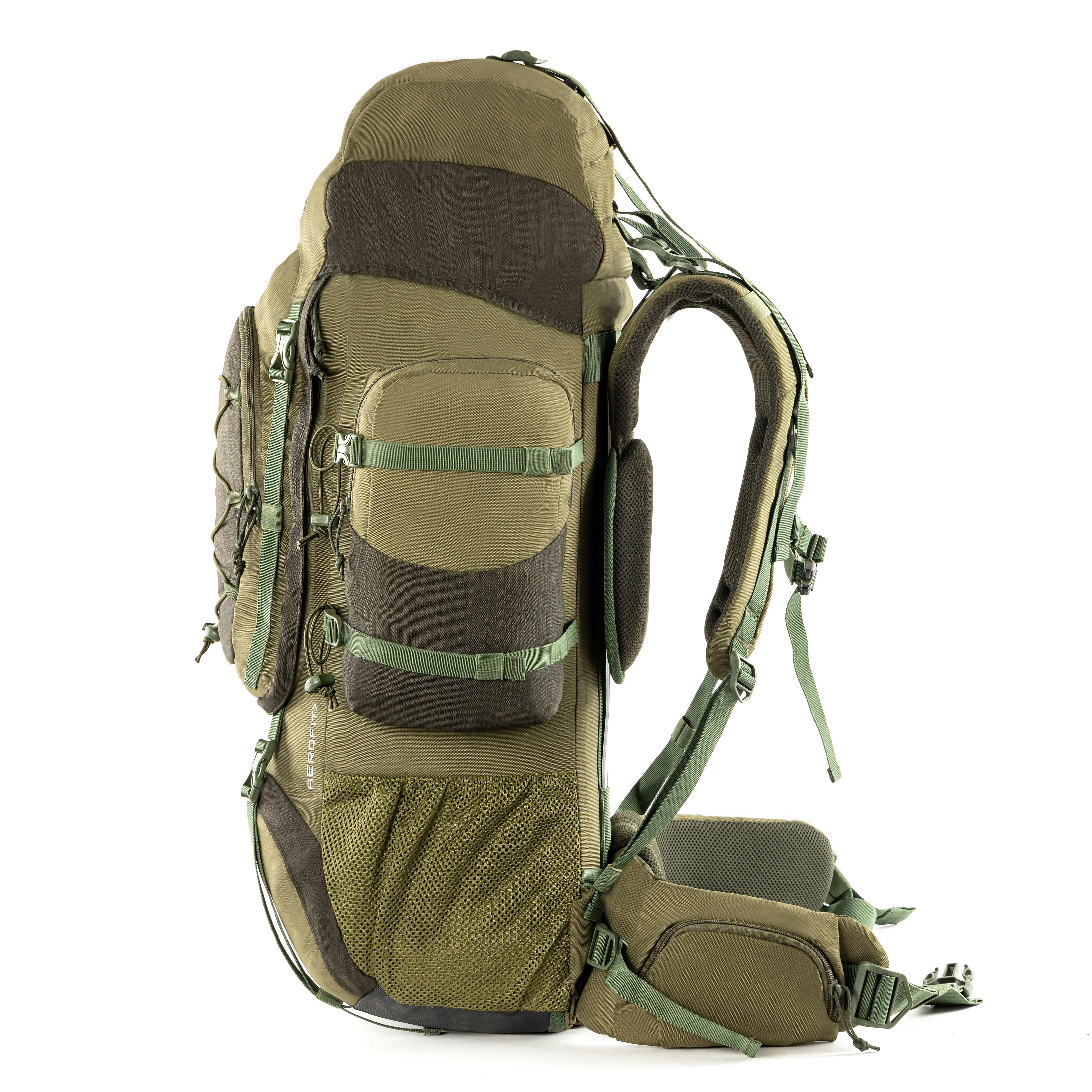 Tripole Walker Pro Internal Frame Rucksack for Travel and Trekking | Front Opening | Laptop Sleeve | Water Repellent | Rain Cover | 5 Year Warranty | 80 Litre Olive Green