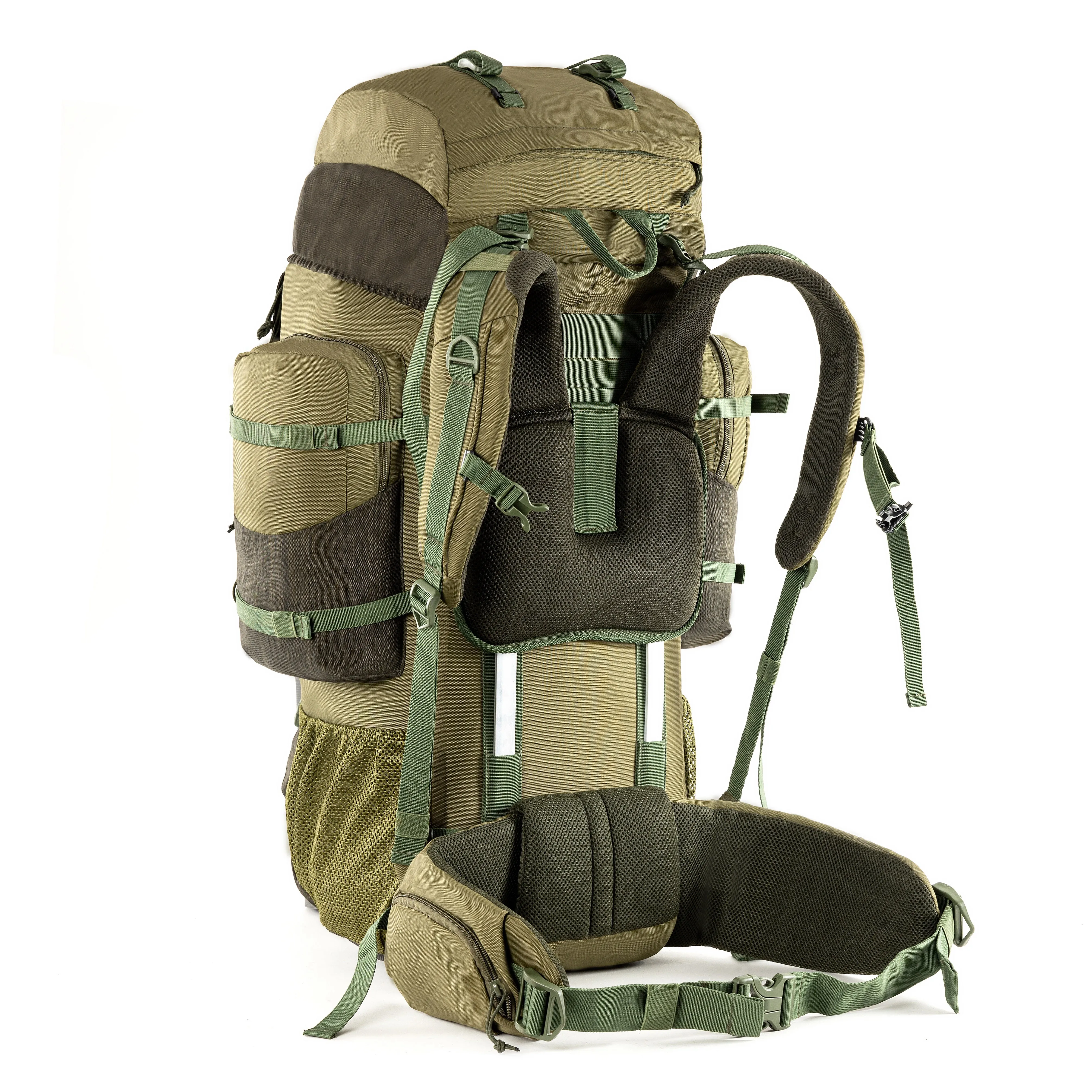 Tripole Walker Pro Internal Frame Rucksack for Travel and Trekking | Front Opening | Laptop Sleeve | Water Repellent | Rain Cover | 5 Year Warranty | 80 Litre Olive Green