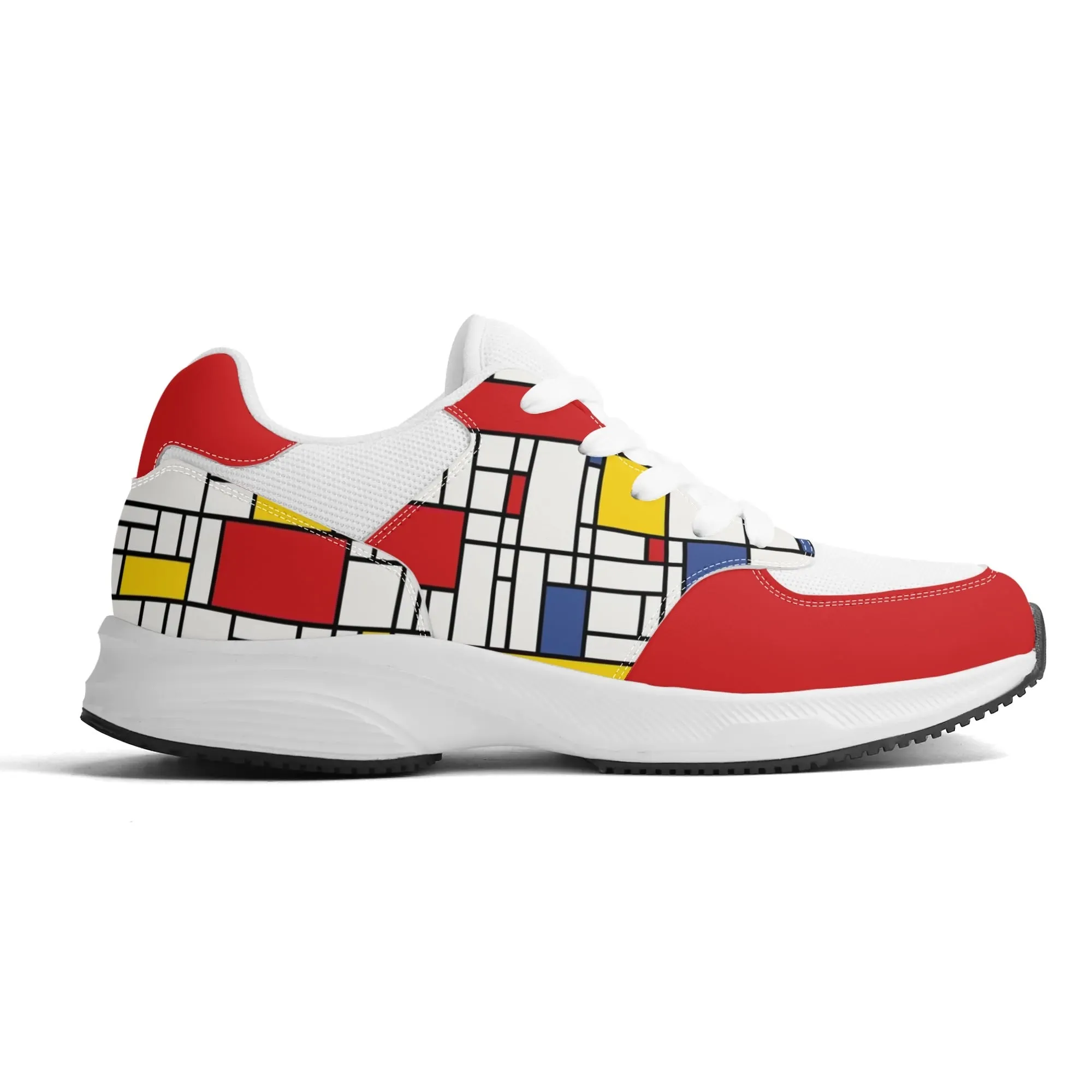 Unisex Mondrian Shoes, Mod 60s inspired Athletic Shoes, Low Top Shoes, Red White Blue Sneaker Shoes, Unique Sneaker, 60s style Shoes