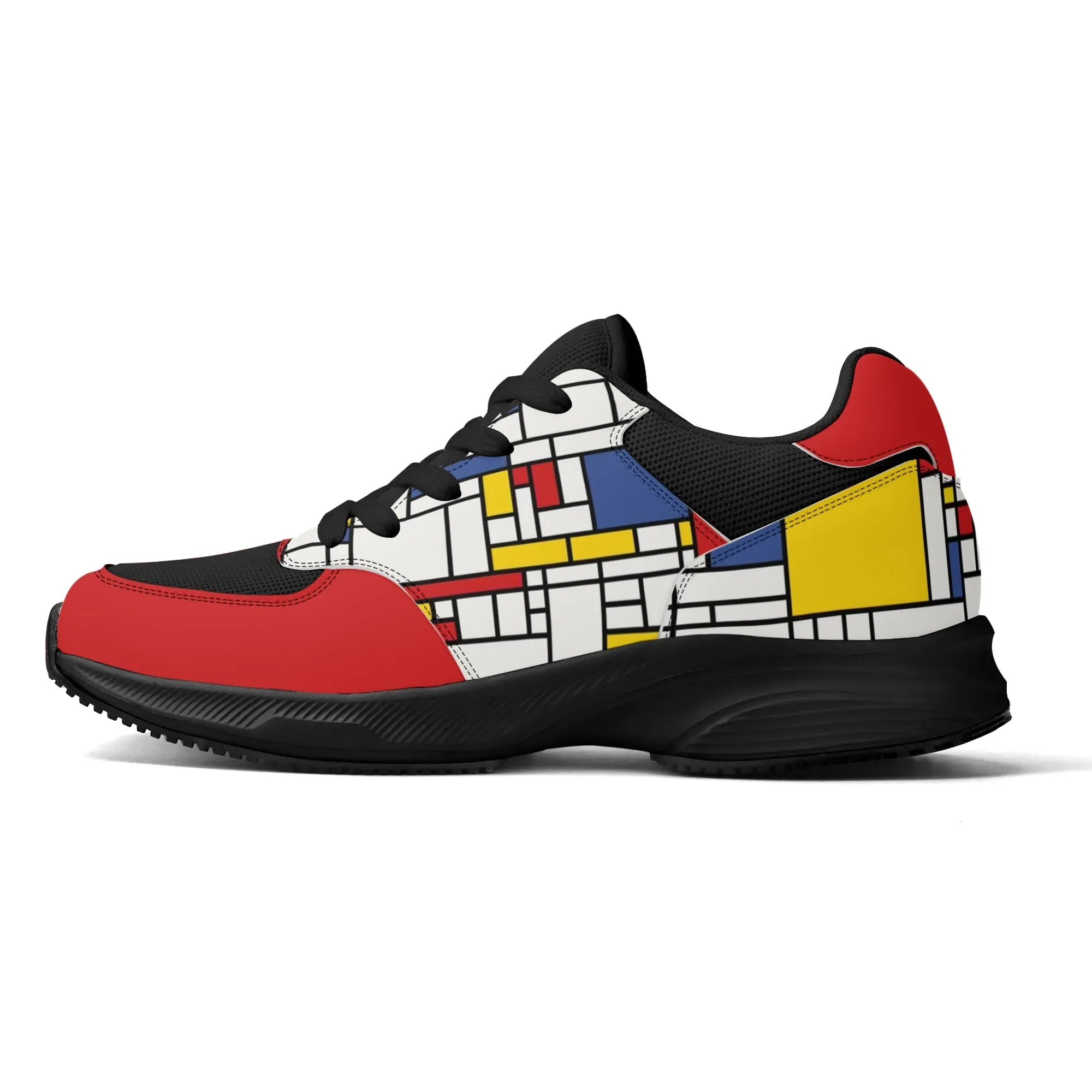 Unisex Mondrian Shoes, Mod 60s inspired Athletic Shoes, Low Top Shoes, Red White Blue Sneaker Shoes, Unique Sneaker, 60s style Shoes