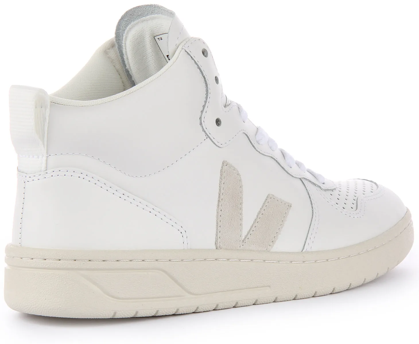 Veja V-15 Leather Trainer In Natural For Men