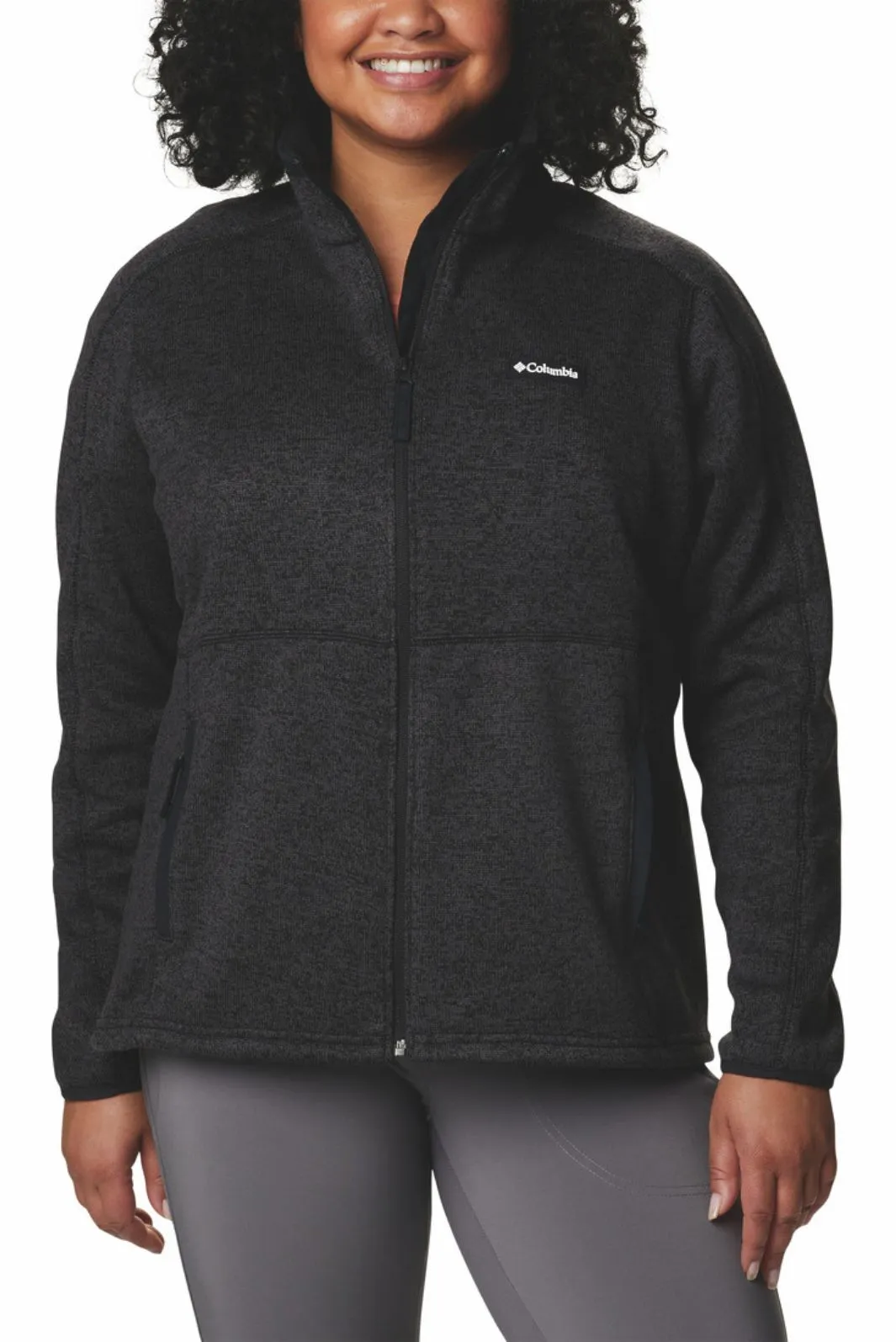 Veste Polar Sweater Full Zip Taille Plus Black Heather de Columbia