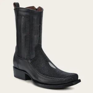 Western engraved black stingray boot 1j2kma