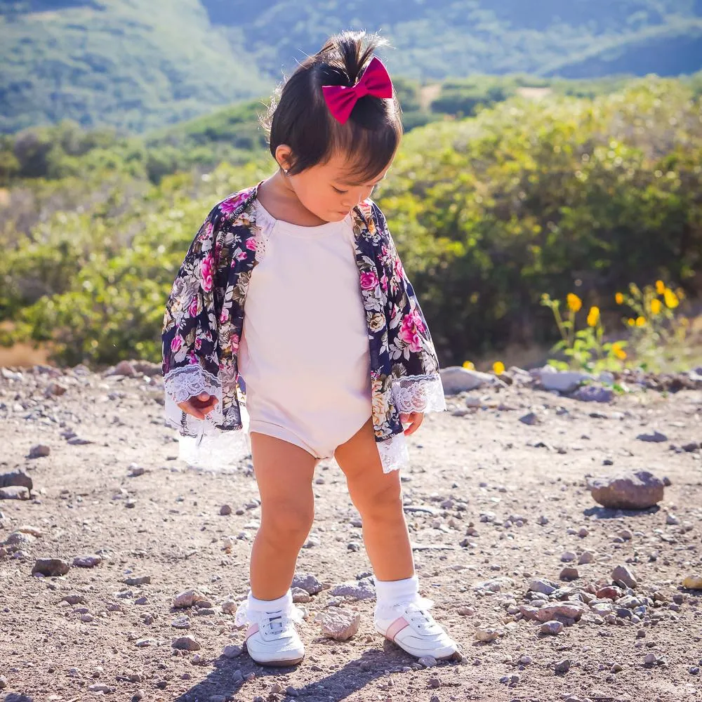 White and Pink Love Bug Sneaker