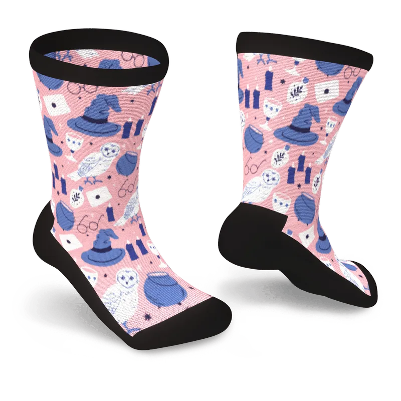 Wine & Witches Non-Binding Diabetic Socks