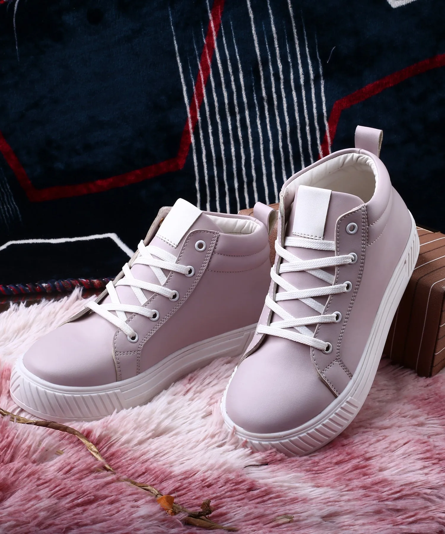 Women's Vegan Leather Casual Sneakers Shoes