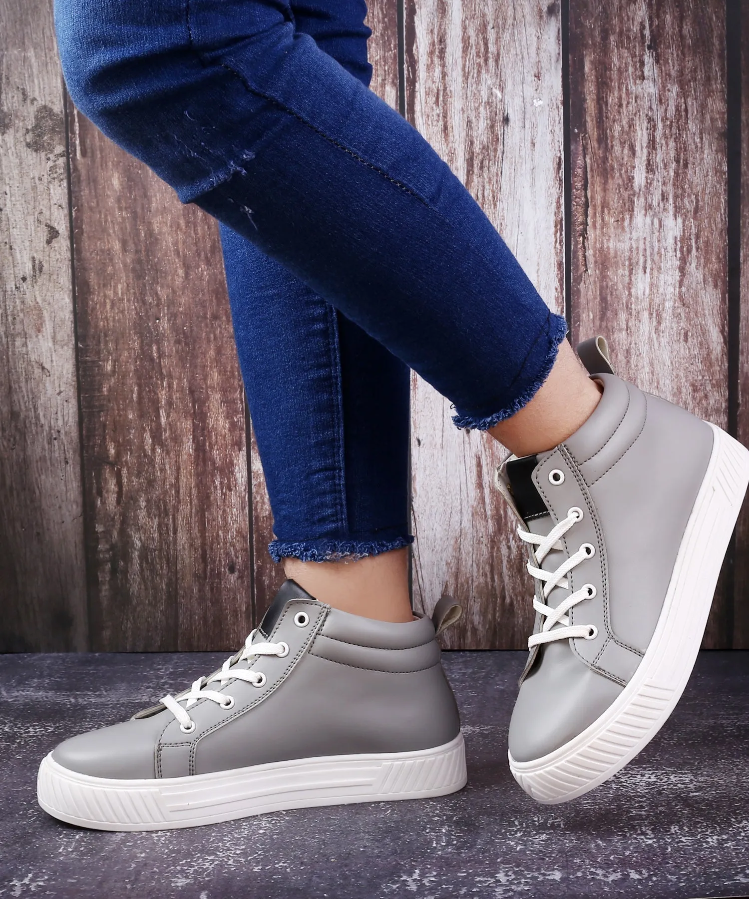 Women's Vegan Leather Casual Sneakers Shoes