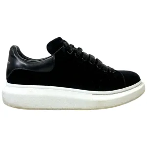 Women's Velvet Oversized Low Trainers Black Size EU 37.5 / UK 4.5