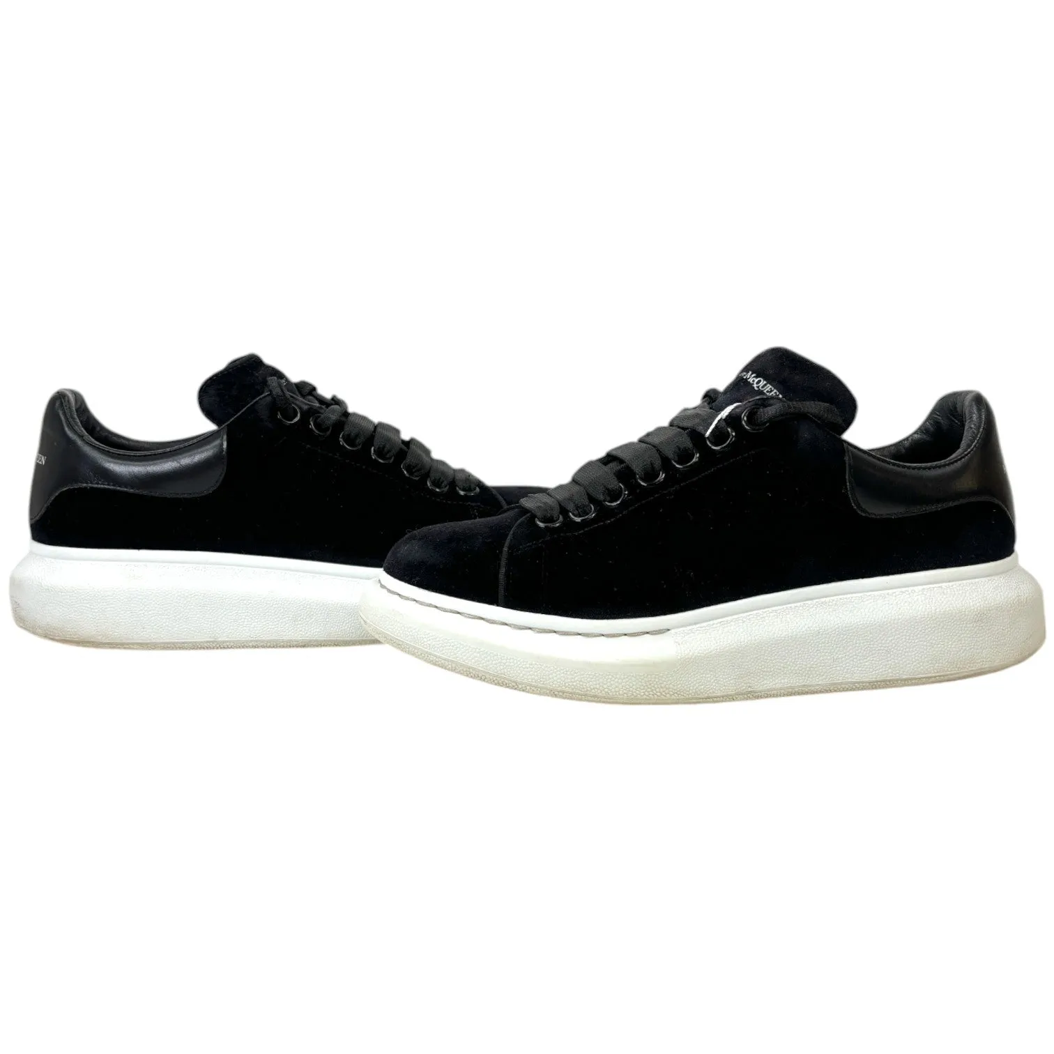 Women's Velvet Oversized Low Trainers Black Size EU 37.5 / UK 4.5