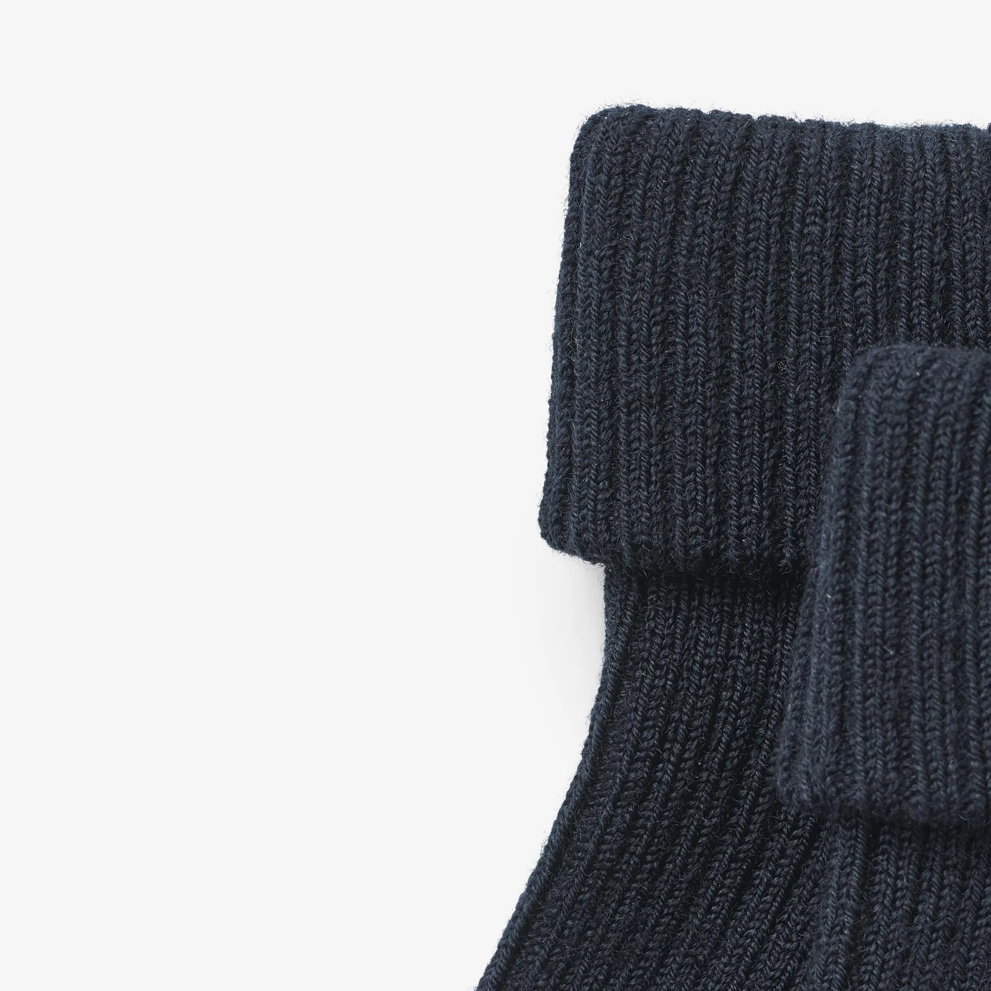 Wool Rib Socks Ziggy - navy