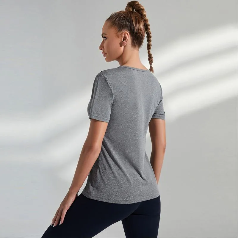 Yoga Casual Sports Fitness Patchwork Sports Tee